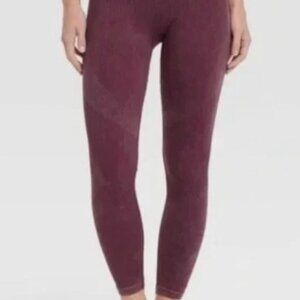 JoyLab Deep Red ribbed Leggings
